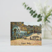 Siena Italië Stad olieverfschilderij Briefkaart (Staand voorkant)