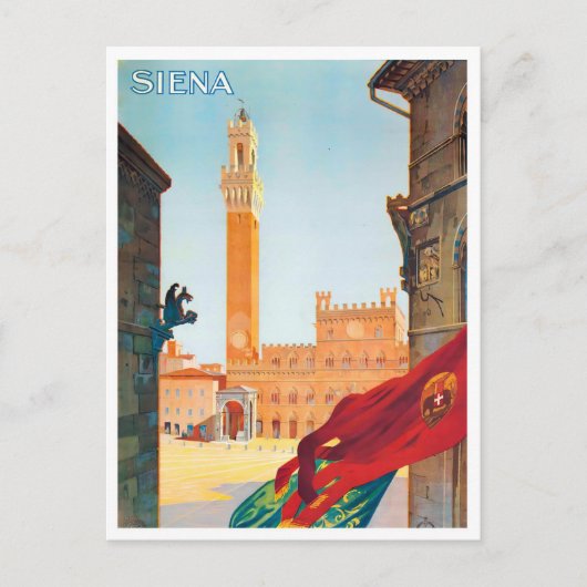 Siena Italië — vintage Briefkaart (Voorkant)