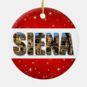 Siena Italy City Travel Photos Keramisch Ornament (Achterkant)