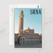 Siena - Palazzo Pubblico Morning Briefkaart (Voorkant / Achterkant)