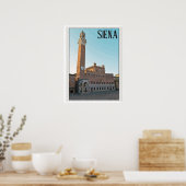 Siena Palazzo Pubblico Morning Poster (Keuken)