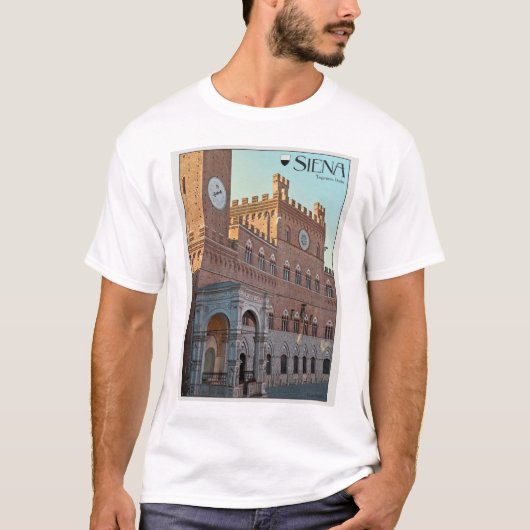 Siena - Palazzo Pubblico Morning T-shirt (Voorkant)