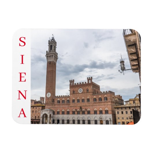 Siena Palazzo Pubblico uitzicht fridge magnet Magneet (Horizontaal)