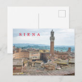 Siena Piazza del Campo uitzicht briefkaart (Voorkant / Achterkant)