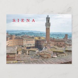 Siena Piazza del Campo uitzicht briefkaart