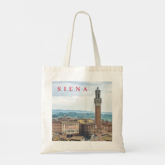 Siena Piazza del Campo uitzicht canvas tas (Achterkant)