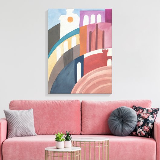 Siena | Sophie Taeuber-Arp | Canvas Afdruk (Insitu (Woonkamer))