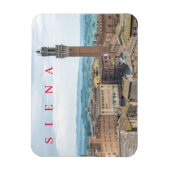 Siena Torre del Mangia uitzicht koelkastmagneet Magneet (Verticaal)