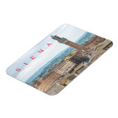 Siena Torre del Mangia uitzicht koelkastmagneet Magneet (Linkerzijde)