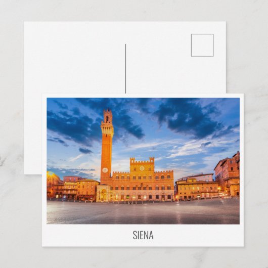 Siena, Toscane, briefkaart Italië (Voorkant / Achterkant)