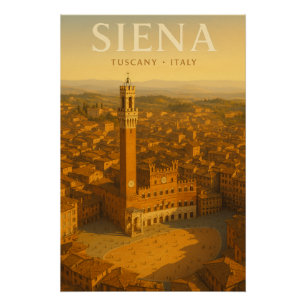 Siena — Toscane Piazza del Campo Perfect Poster