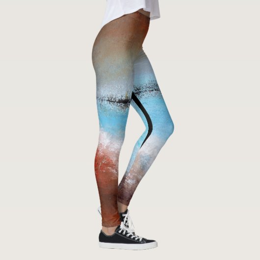 Siena Turquoise Abstracte II Dance Leggings (Rechts)