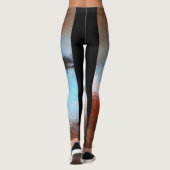 Siena Turquoise Abstracte II Dance Leggings (Achterkant)