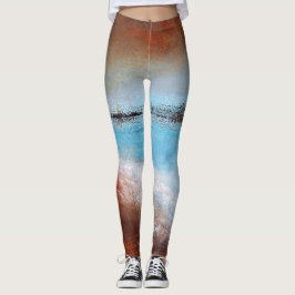 Siena Turquoise Abstracte II Dance Leggings
