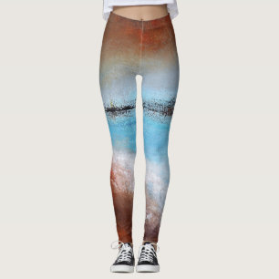 Siena Turquoise Abstracte II Dance Leggings