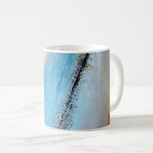 Siena Turquoise Abstracte Mok (Voorkant rechts)