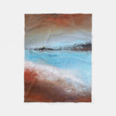 Siena Turquoise Abstracte Small Fleece Blanket Deken (Voorkant)