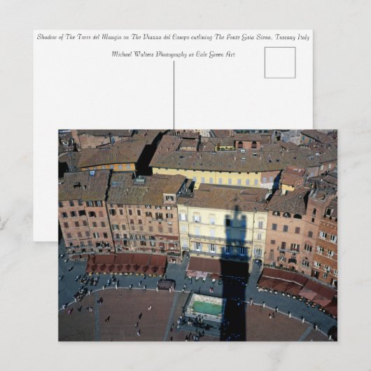 Siena Tuscany Italië Briefkaart (Voorkant / Achterkant)