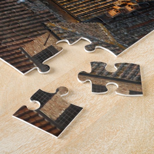 Siena Zonsondergang: Rood dakpanorama Legpuzzel (Zijkant)