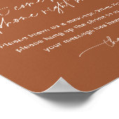 SIENNA Audio Guest Book Wedding Sign - Terracotta Poster (Hoek)