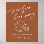 SIENNA Baby shower Fopspeen Bier Pong Poster (Voorkant)