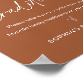 SIENNA - Baby shower Traditionele familie Poster (Hoek)