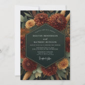 Sienna Bloom Autumn Romance Wedding Kaart (Voorkant)