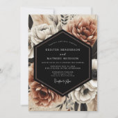 Sienna Bloom Moody Bruiloft Kaart (Voorkant)