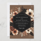 Sienna Bloom Weelderig Huwelijk Kaart (Voorkant)