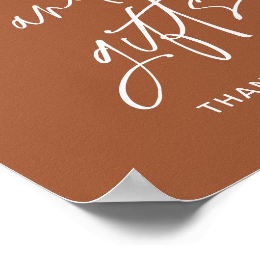 SIENNA-boeken en cadeaubonborden voor Baby showers Poster (Hoek)