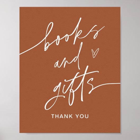 SIENNA-boeken en cadeaubonborden voor Baby showers Poster (Voorkant)