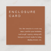 SIENNA Bohemian Enclosure Kaart Invitation Insert (Voorkant)