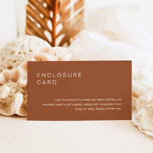 SIENNA Bohemian Enclosure Kaart Invitation Insert