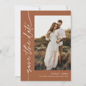 SIENNA Bohemian Foto Save The Date Kaart (Voorkant)