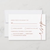 SIENNA Bohemian RSVP Wedding Response Kaart (Voorkant)
