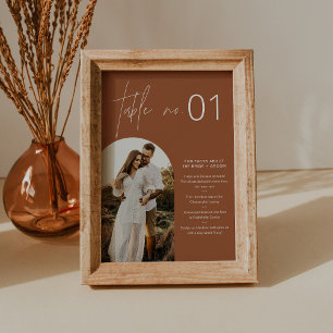 SIENNA Boho fototafel nummer met leuke weetjes 5x7 Kaart