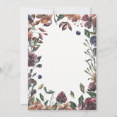 Sienna Botanical | Waterverf Wreater Baby shower Kaart (Achterkant)