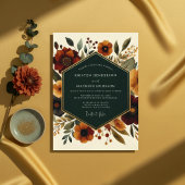 Sienna Botanical Whimsy Wedding Kaart