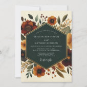 Sienna Botanische Whimsy Bruiloft Kaart (Voorkant)