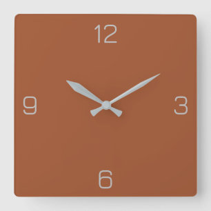 Sienna Brown A0522D Color - Een naam toevoegen Opt Vierkante Klok
