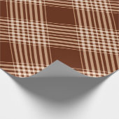 Sienna Brown and White Pset Cadeaupapier (Hoek)