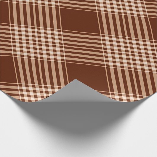 Sienna Brown and White Pset Cadeaupapier (Hoek)