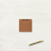 Sienna Brown Checklist Post-it® notes 3" x 3" (Op bureau)