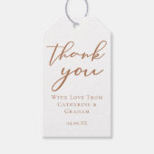 Sienna Brown Script minimalistische aangepaste bru Cadeaulabel (Voorkant)