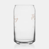 Sienna Brown Typografie Minimalistische bruiloft Blikvorm Glas (Links)