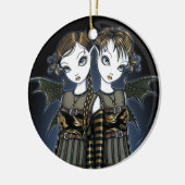 "Sienna & Celeste" Dragon Gemini Twin Fae Ornament (Links)