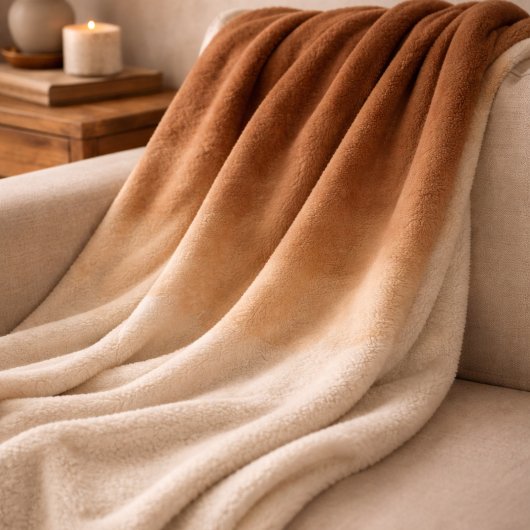 Sienna Cocoa Fade Fleece Blanket Deken