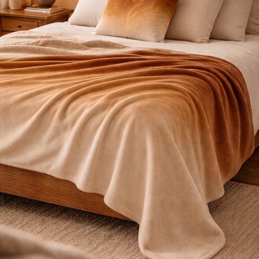 Sienna Cocoa Fade Fleece Blanket Deken