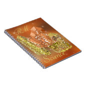 Sienna Coral & Gold Faux Glitter Crystals Notitieboek (Rechterzijde)