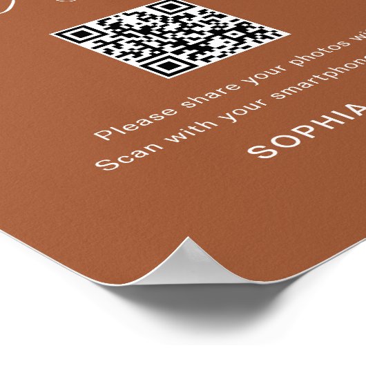 SIENNA Deel de QR-code van de Liefde Weddenschap Poster (Hoek)